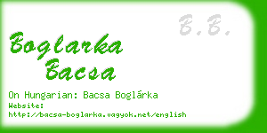 boglarka bacsa business card