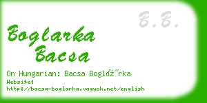 boglarka bacsa business card